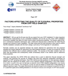 Factors Affecting the Quality of Flexural Properties from Field Samples