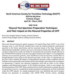Flexural Test Specimen Preparation Techniques and Their Impact on the Flexural Properties of CIPP
