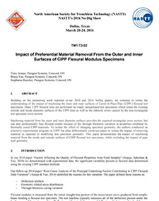 Impact of Preferential Material Removal from the Outer and Inner Surfaces of CIPP Flexural Modulus Specimens