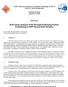 Root Cause Analysis of the Principal Underlying Factors Contributing to CIPP Flexural Data Variations